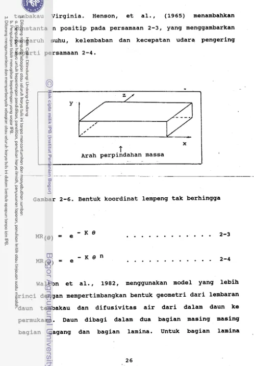Gambar 2-6. Bentuk koordinat lempeng tak berhingga 