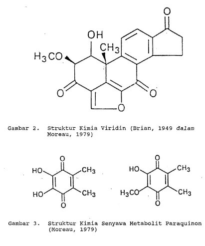 Gambar 2. Struktur Kimia Viridin (Brian, 1949 Moreau, 1979) 