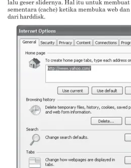 Gambar 4.17  Kotak dialog internet options-tab general
