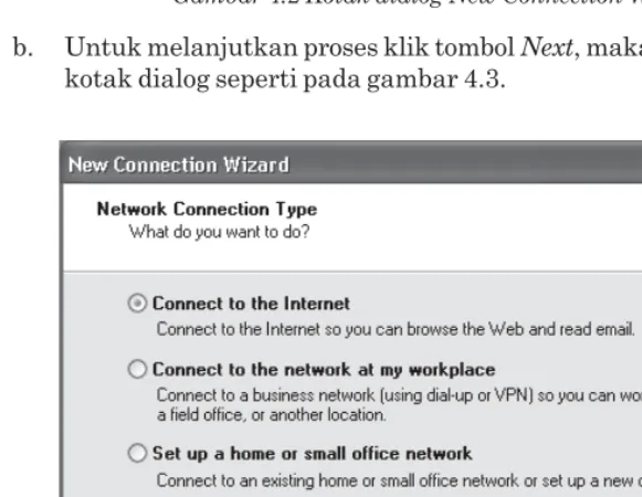Gambar 4.2 Kotak dialog New Connection Wizard