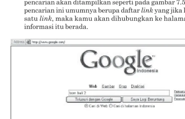 Gambar 7.4  Mencari informasi