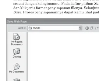 Gambar 7.9  Kotak dialog Save Web Page