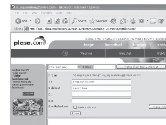 Gambar 8.13 Menulis  isi e-mail