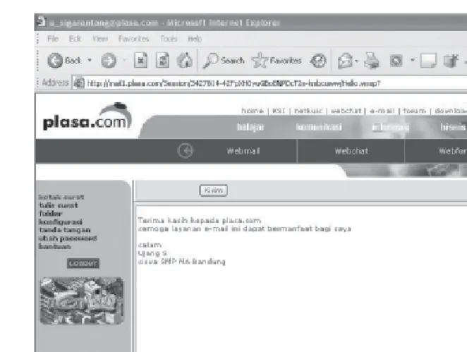 Gambar 8.15  Menulis e-mail balasan