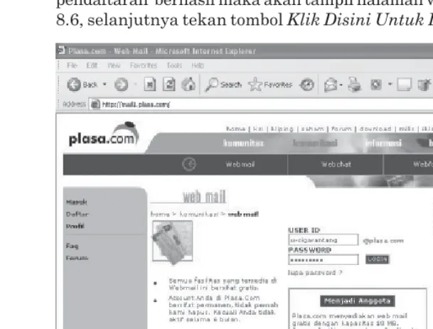 Gambar 8.7  Halaman untuk Login