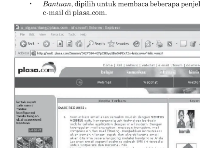 Gambar 8.8  Halaman pertama e-mail