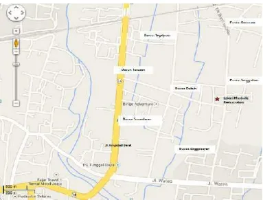Gambar 1.1. Peta Lokasi Dusun Dukuh, Desa Banyuraden, Kecamatan Gamping,