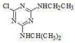 Gambar 1. Struktur Kimia Atrazin 