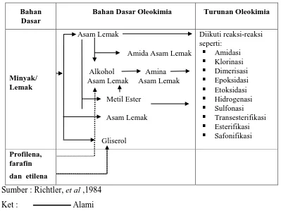 Tabel 2.1 Diagram alur Oleokimia 