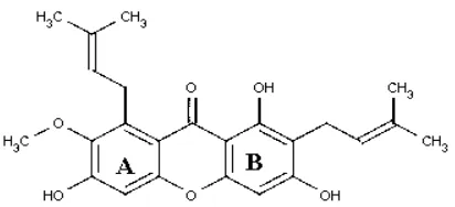 Gambar 1. Struktur Kimia Senyaawa Alfa Maangostin 