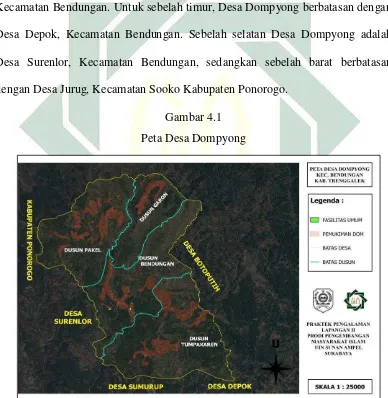   Gambar 4.1 Peta Desa Dompyong 
