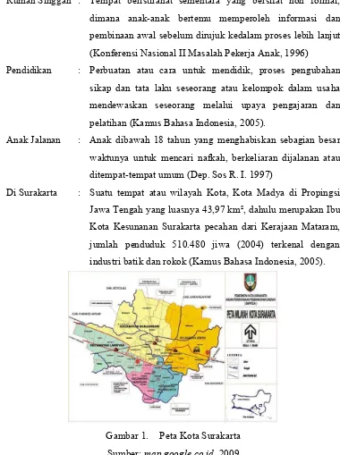 Gambar 1. Peta Kota Surakarta 