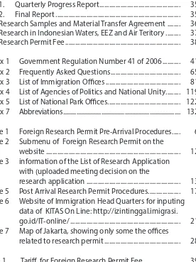 Figure 1  Foreign Research Permit Pre-Arrival Procedures ..... 
