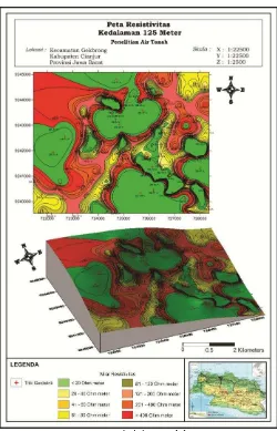 Gambar 4.30 Peta Resistivitas Kedalaman 125 meter 