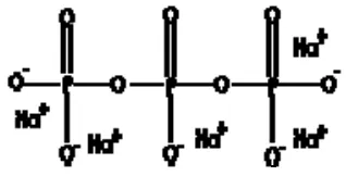 Gambar 1.  Struktur Molekul Sodium Tripolyphosphate (Na5P3O10)             Sumber : http://www.chemicalland21.com/index.html