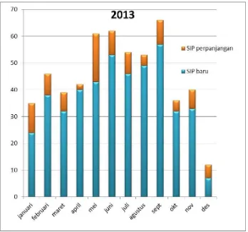 Gambar 4: Fluktuasi jumlah SIP tahun 2013