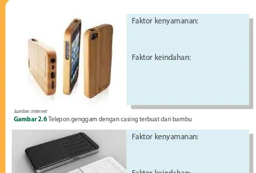 Gambar 2.6 Telepon genggam dengan casing terbuat dari bambu
