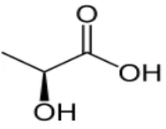Gambar 4. Struktur kimia asam laktat (Sumber: Anonim, 2013a). 