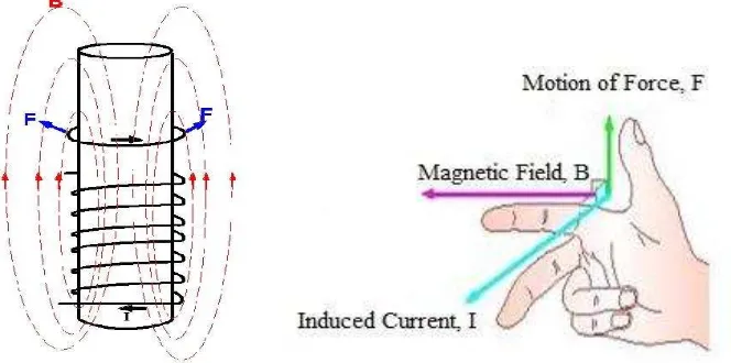 Figure 2.2: Direction of Force by Using Right hand Rule 