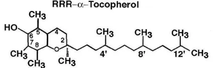 Gambar 3 : Struktur  α-Tocoferol ( Goodman dan Gilman  2007)  