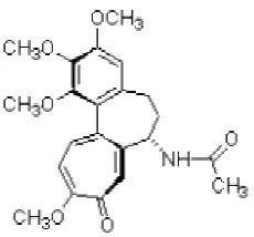 Gambar 1. Stuktur kimia kolkisin (Matthew, 1998). 