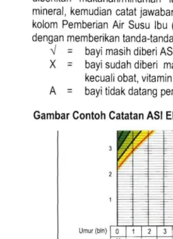 Gambar Contoh Catatan -ASI Eksklusif Pada KMS .. 