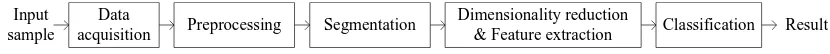 Figure 1.1: Typical pattern recognition ﬂow