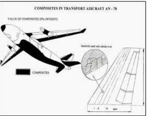 Figure 2.2: composites in transport aircraft TU-204 