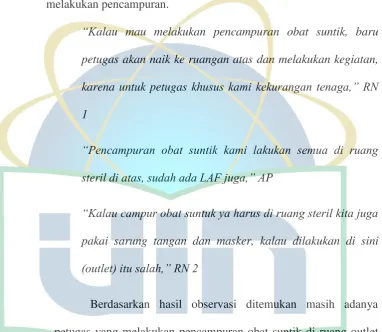 Tabel 5.7 Sarana Prasara Dispensing Sediaan Steril 