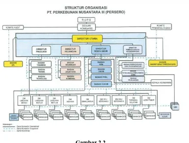 Gambar 2.2 Struktur Organisasi PT Perkebunan Nusantara III (Persero) Medan 