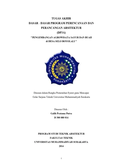 Tugas Akhir Dasar Dasar Program Perencanaan Dan Dasar Dasar Program Perencanaan Dan 4680