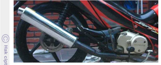 Gambar 1  Knalpot (saluran gas buang) sepeda motor 