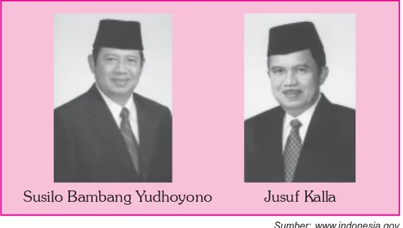 Gambar 2.4 Presiden dan wakil presiden terpilih periode 2004-2009