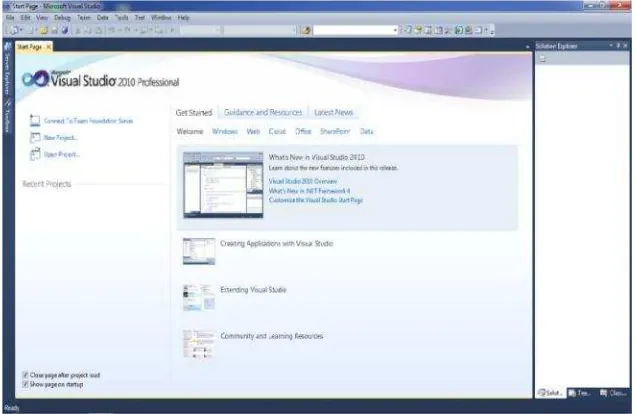Gambar 12. Tampilan Microsoft Visual Studio 2010