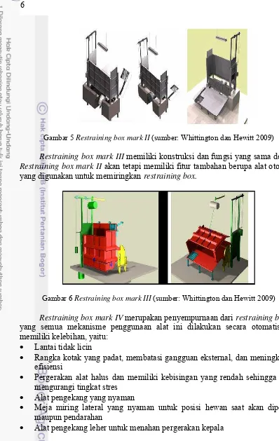 Gambar 5 Restraining box mark II (sumber: Whittington dan Hewitt 2009) 