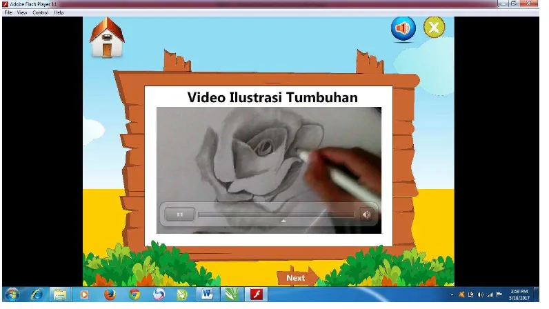 Gambar 13: Tampilan Video Pembelajaran Gambar Ilustrasi 