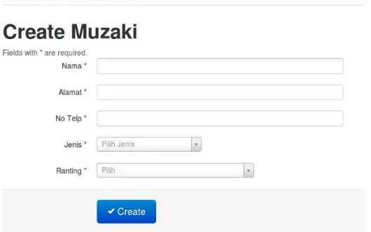 Gambar di atas menampilkan data muzaki yang telah di inputkan. Untuk mencari namamuzaki dengan cara memasukan nama depan atau nama belakang pada field bagian atas.