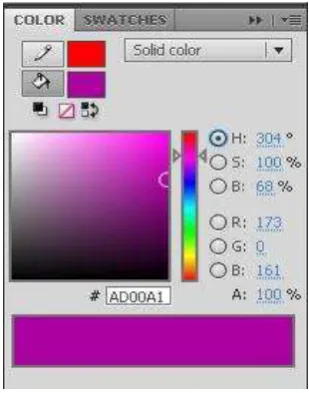 Gambar 2.6 Panel Color Adobe Flash Professional CS 5 