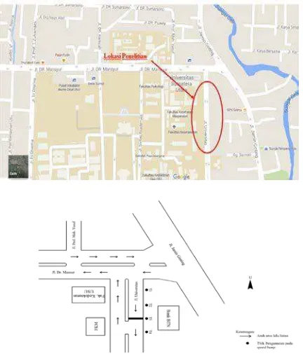 Gambar 3.4 Peta Lokasi Penelitian Jl. Abdullah Lubis 