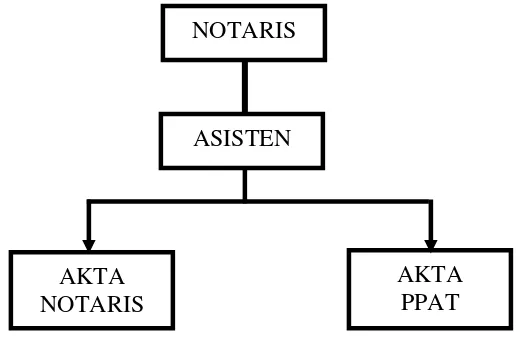 Gambar 4 Struktur organisasi kantor Notaris Taufiqurrachman, S.H 