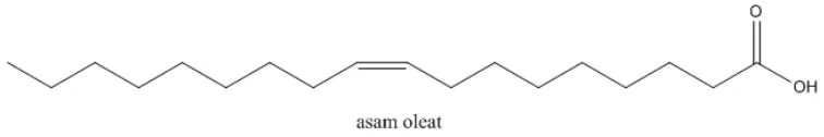Gambar 2.1. Struktur Asam Oleat (Suhardjo, dkk, 1992) 