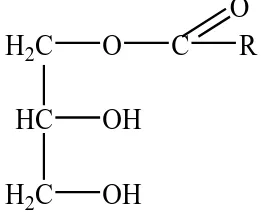Gambar 2.4. Struktur Monogliserida (Awang, R. 2004) 