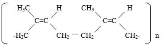Gambar 2.8   Struktur Ruang 1,4 cis poliisoprena (Sumber: 