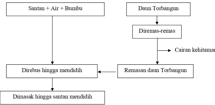 Gambar 4. Diagram alir pembuatan sop daun Torbangun 