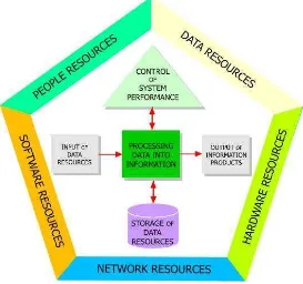 Figure 2.2.The components of information system (O’Brien,1999) 
