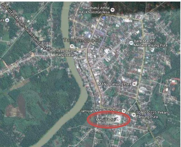 Gambar 3.1 Peta Tanjung Pura, Langkat 