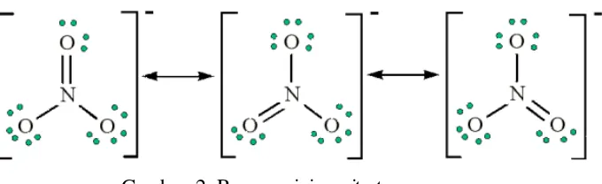Gambar 2. Resonansi ion nitrat 