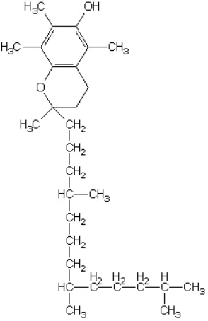 Gambar 2. Struktur kimia vitamin E 