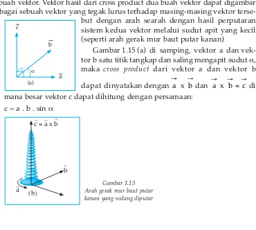 Gambar 1.15 (a)  di  samping,  vektor  a  dan vek-