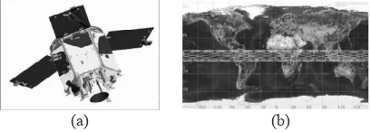 Fig.1. (a) RazakSAT satellite (Malaysian National Space Agency 2007) and (b) RazakSAT Near Equatorial Orbit (NEqO) [12]